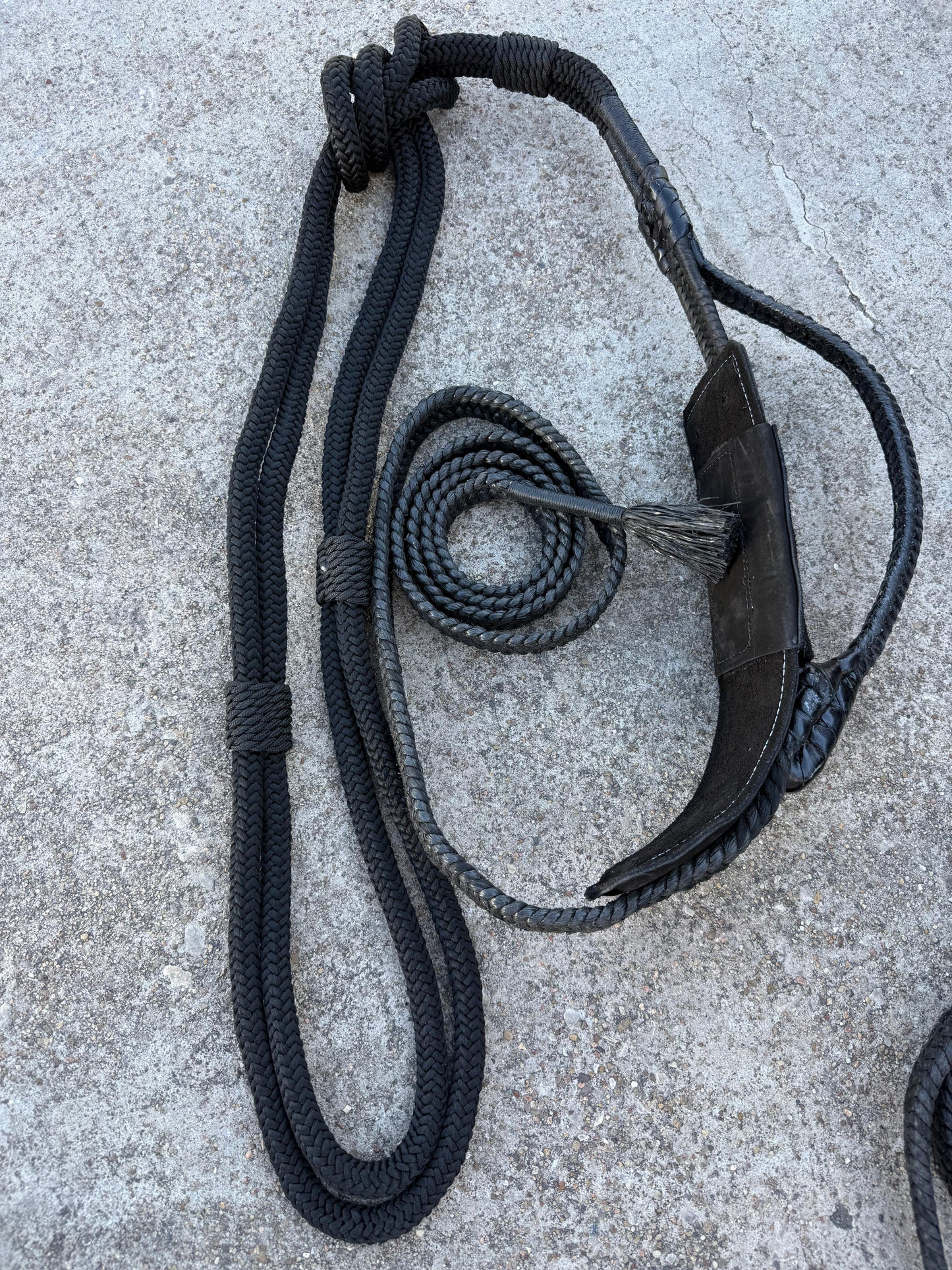 Brazillian Bull Rope Black on Black Right Hand