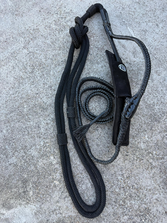 Brazillian Bull Rope Black on Black Right Hand